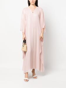 Peserico Evening draped-design maxi dress - Roze
