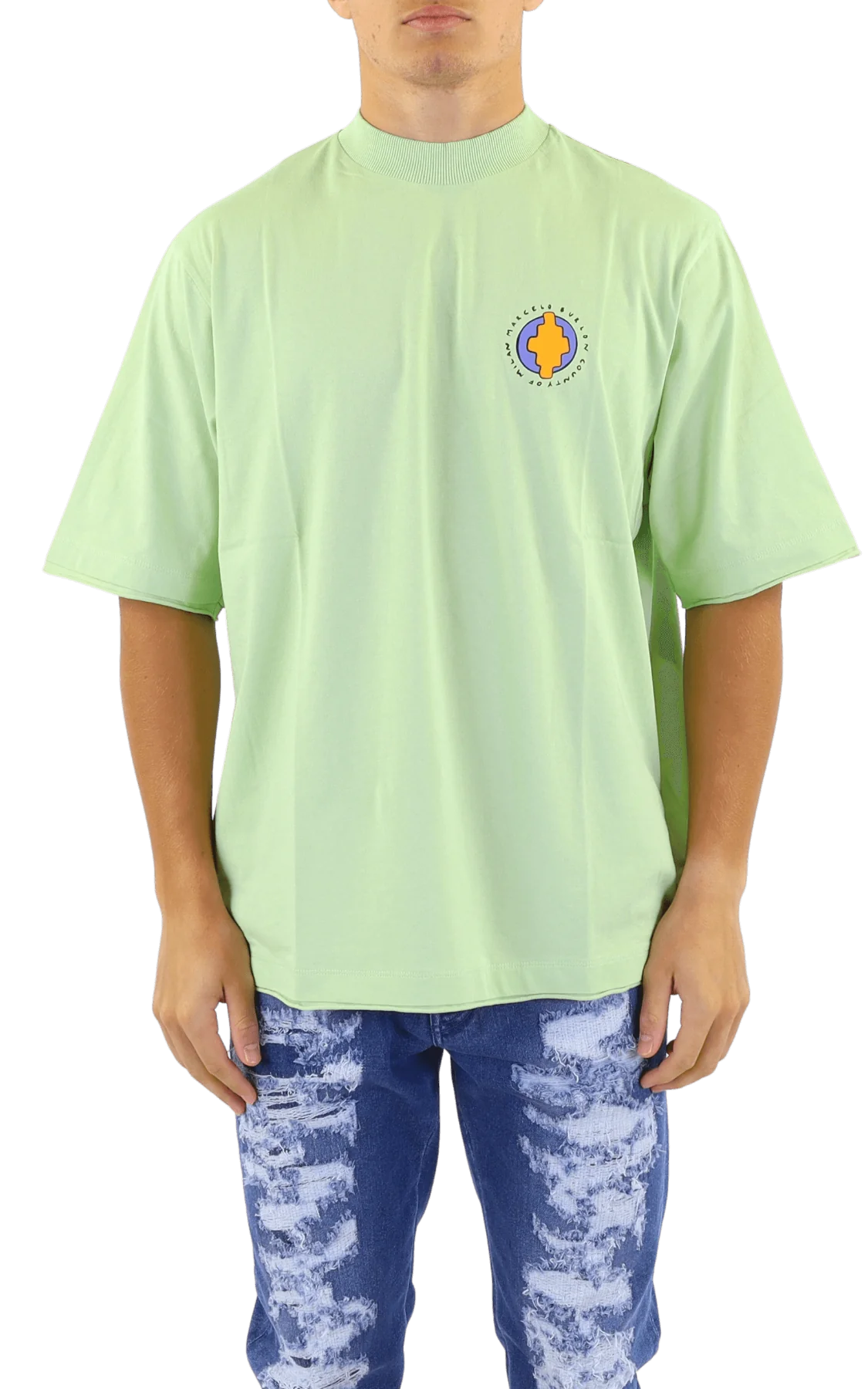 Marcelo Burlon County of Milan T-shirt met logo - Groen