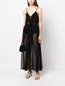 Filippa K semi-sheer silk slip dress - Zwart