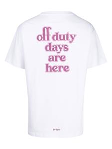 Off Duty T-shirt met logoprint - Wit
