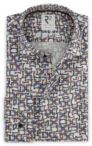 R2 Amsterdam R2 Overhemd Knitted Print Multicolour