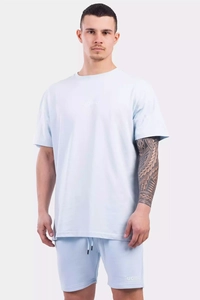 24 Uomo Basic T-Shirt Lichtblauw