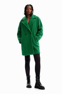 desigual Bouclé jas met overslag - GREEN