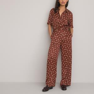 LA REDOUTE COLLECTIONS Jumpsuit met korte mouwen, stippenprint