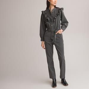 LA REDOUTE COLLECTIONS Jumpsuit met ronde hals, lange mouwen