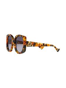 Gucci Eyewear Zonnebril met oversized montuur - Bruin