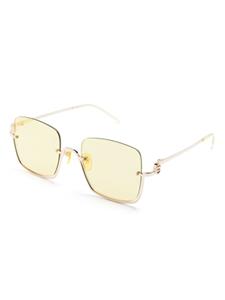 Gucci Eyewear Zonnebril met spiegelglazen - Goud