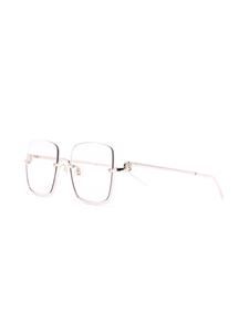 Gucci Eyewear Zonnebril met vierkant montuur - Goud