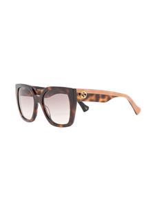 Gucci Eyewear Zonnebril met schildpadschild design - Bruin