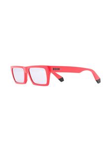 MSGM Zonnebril met vierkant montuur - Rood