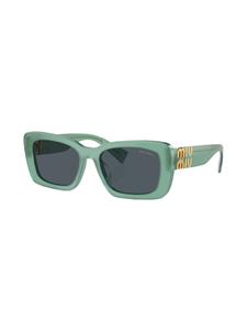 Miu Miu Eyewear Zonnebril met rechthoekig montuur - Groen