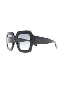 Gucci Eyewear Zonnebril met oversized montuur - Zwart