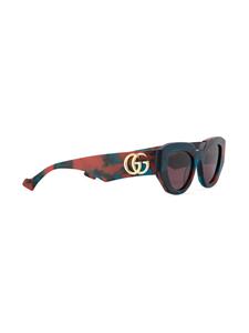 Gucci Eyewear Zonnebril met geometrisch montuur - Blauw