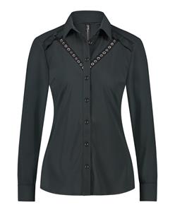 Zip73 43801/310 blouse eyelet tape donker