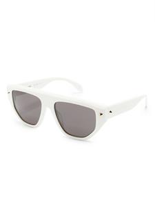 Alexander McQueen Eyewear Zonnebril met ovaal montuur - Wit