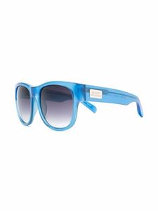 Linda Farrow Zonnebril met vierkant montuur - Blauw