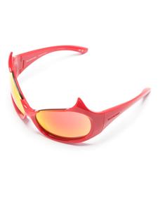 Balenciaga Eyewear Zonnebril met oversized montuur - Rood