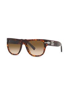 Persol Zonnebril met rechthoekig montuur - Bruin