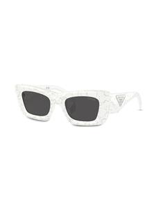 Prada Eyewear Zonnebril met rechthoekig montuur - Wit