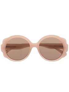 Chloé Eyewear Zonnebril met rond montuur - Beige