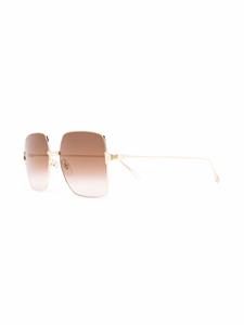 Cartier Eyewear Zonnebril met oversized montuur - Goud