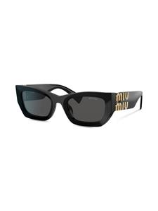 Miu Miu Eyewear Zonnebril met rechthoekig montuur - Zwart