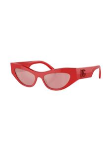 Dolce & Gabbana Eyewear Zonnebril met ovalen montuur - Rood
