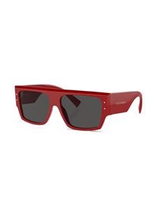 Dolce & Gabbana Eyewear Zonnebril met rechthoekig montuur - Rood