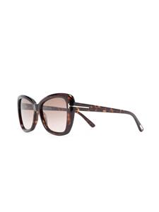 TOM FORD Eyewear Zonnebril met schildpadschild design - Bruin