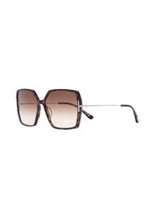 TOM FORD Eyewear Zonnebril met oversized vierkant montuur - Bruin