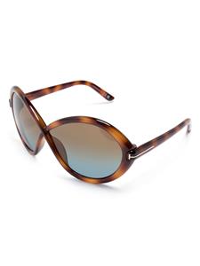 TOM FORD Eyewear Jada zonnebril met vlinder montuur - Bruin