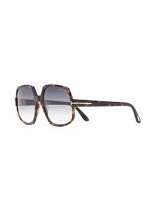 TOM FORD Eyewear Zonnebril met oversized montuur - Bruin