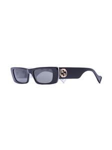 Gucci Eyewear Zonnebril met rechthoekig montuur - Zwart
