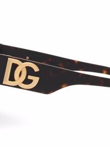 Dolce & Gabbana Eyewear DG Crossed zonnebril met logo - Bruin