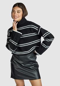 MARC AUREL Rollkragenpullover mit Ringeln