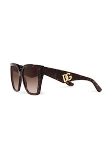 Dolce & Gabbana Eyewear Zonnebril met logoplakkaat - Bruin
