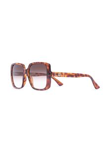 Gucci Eyewear Zonnebril met vierkant montuur - Bruin