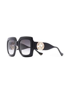 Gucci Eyewear Zonnebril met oversized vierkant montuur - Zwart