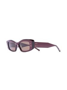 Valentino Eyewear Zonnebril met rechthoekig montuur - Rood