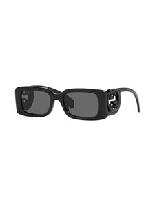 Gucci Eyewear Zonnebril met rechthoekig montuur - Zwart