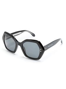 Isabel Marant Eyewear Zonnebril met geometrisch montuur - Zwart