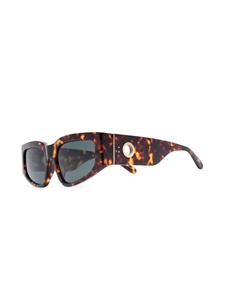 Linda Farrow Zonnebril met schildpadschild design - Bruin