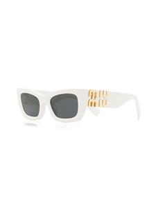 Miu Miu Eyewear Zonnebril met rechthoekig montuur - Wit