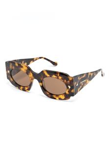 Nanushka Zonnebril met oversized montuur - Bruin
