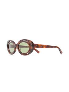 Marni Eyewear Zonnebril met ovaal montuur - Bruin