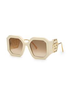Philipp Plein Diva zonnebril met oversized montuur - Beige