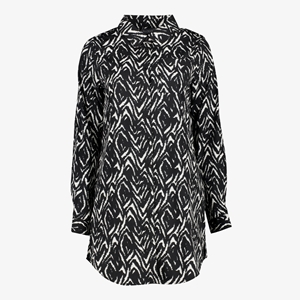 TwoDay lange dames blouse met print zwart wit