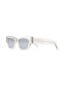 Saint Laurent Eyewear Zonnebril met doorzichtig vierkant montuur - Grijs