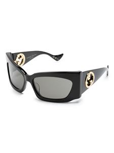 Gucci Eyewear Zonnebril met vierkant montuur - Zwart