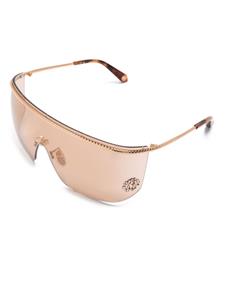 Roberto Cavalli logo-plaque oversize-frame sunglasses - Goud